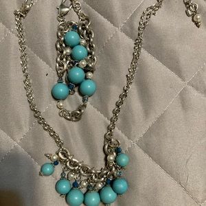 Brighton necklace bracelet turquoise good condition